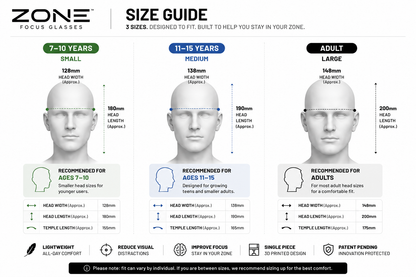 Zone Specs Focus Glasses  Founder’s Edition  Patent Pending